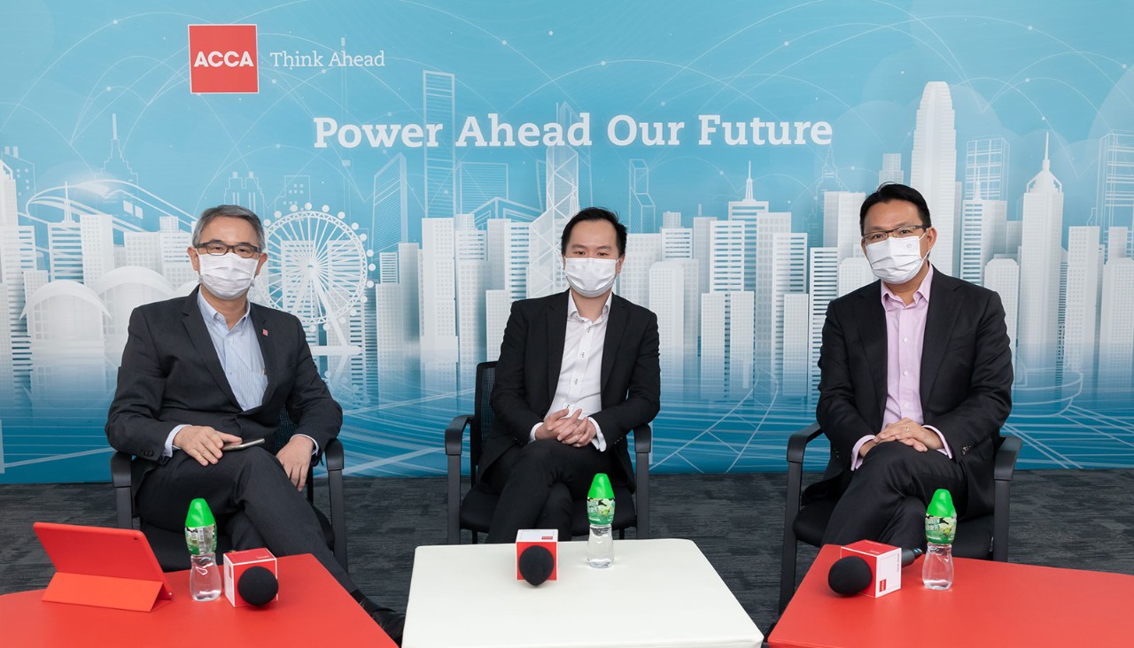 The panellists speaking on diversity and inclusion (left to right): Teddy Liu, Eugene Chan and Michael Wong