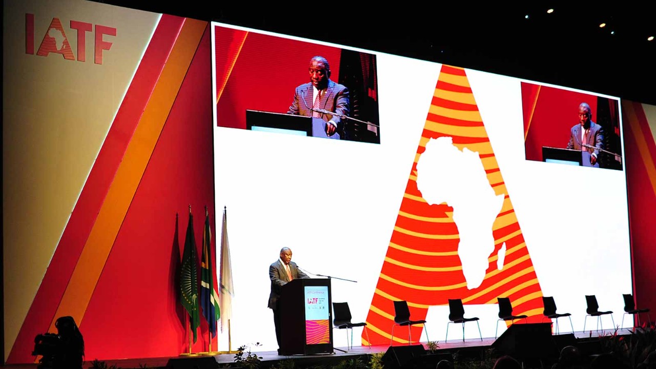 South Africa President Cyril Ramaphosa at the 2021 Intra-African Trade Fair, Durban