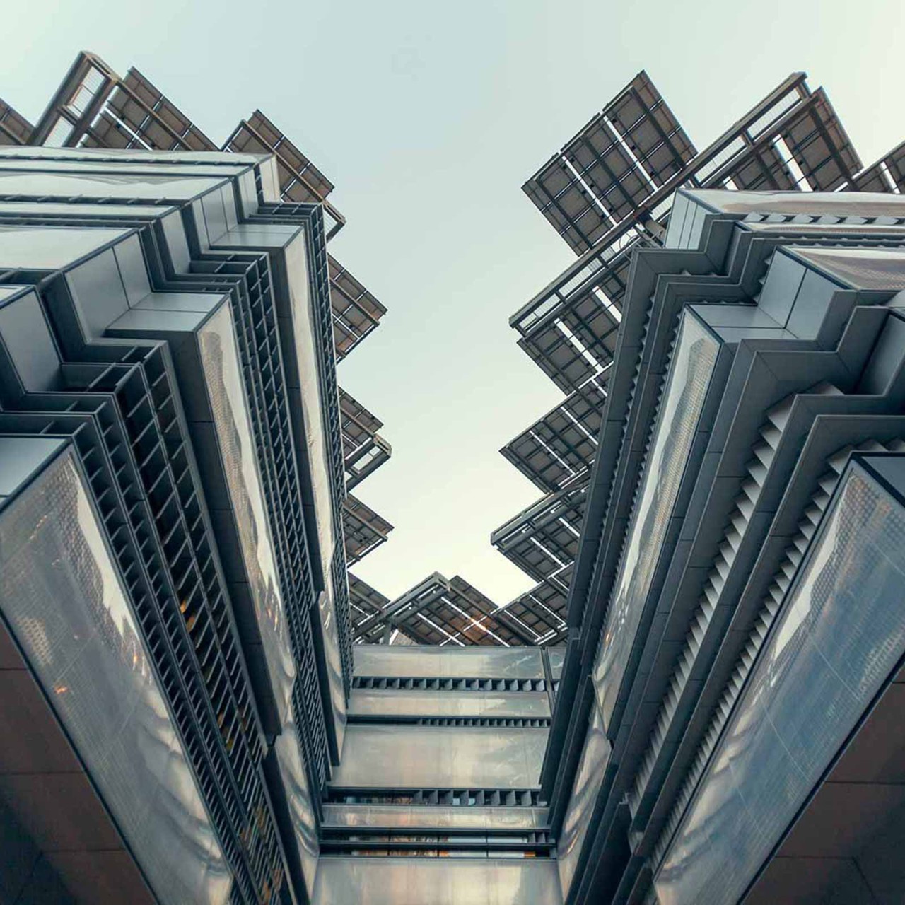 Solar panels on a rooftop in Masdar City