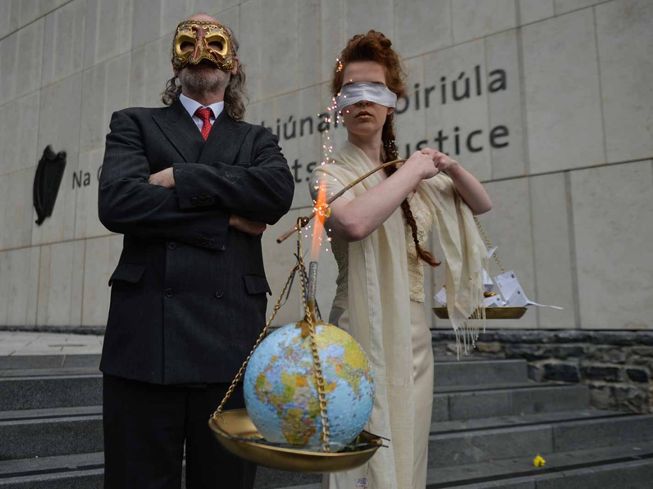 Climate activists protest in Dublin